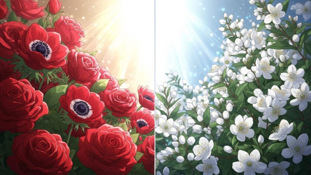女神たちを象徴する花の種類とは
