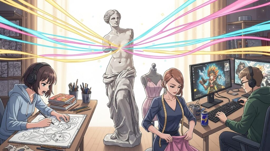 様々な創作物の元ネタとしての女神