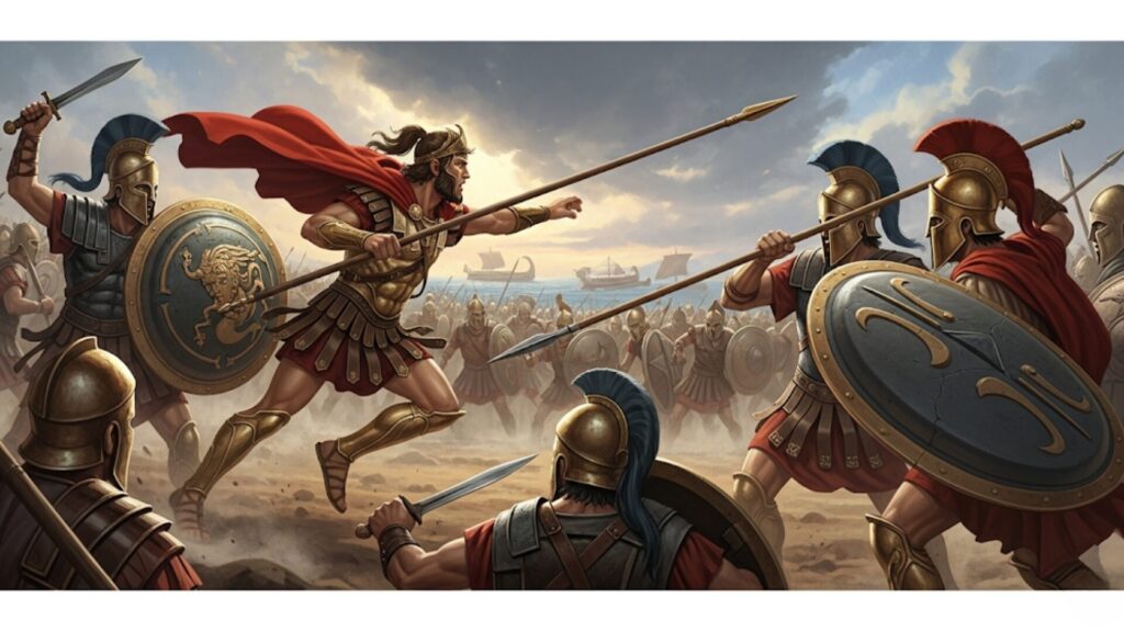 英雄とギリシャ神話の武器の多様性