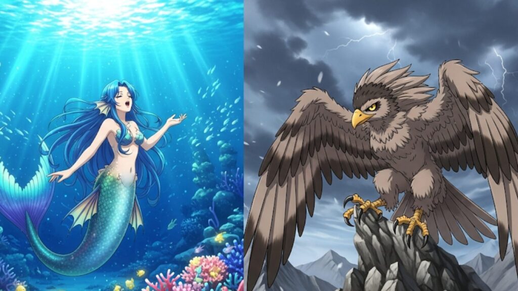ゲーム・アニメで見るセイレーンとハーピーの違い